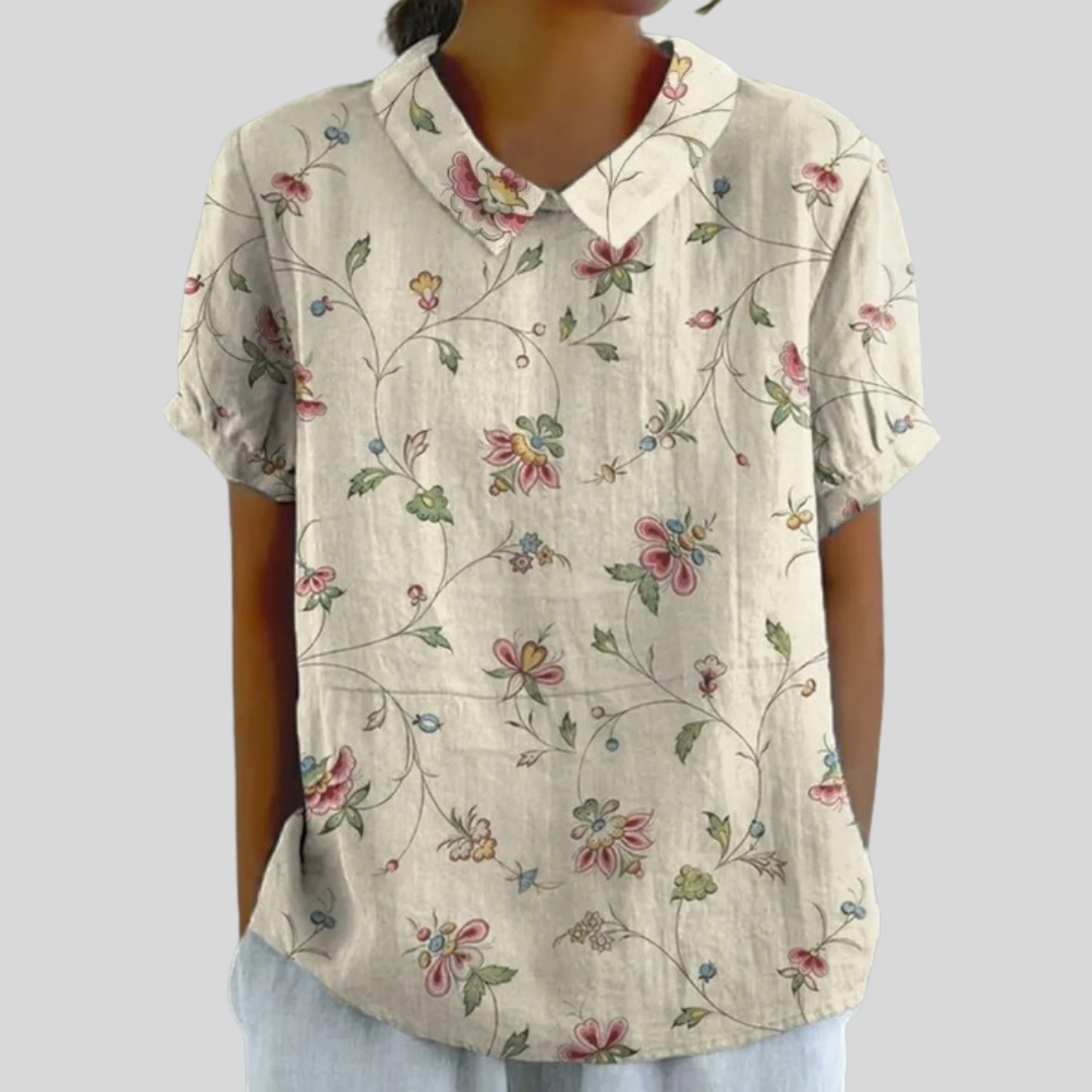 Bloemige Comfortabele Elegante Top
