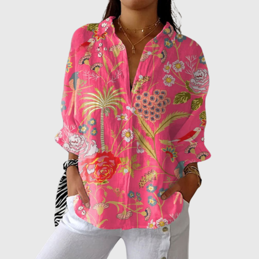 Lichte en kleurrijke blouse met print
