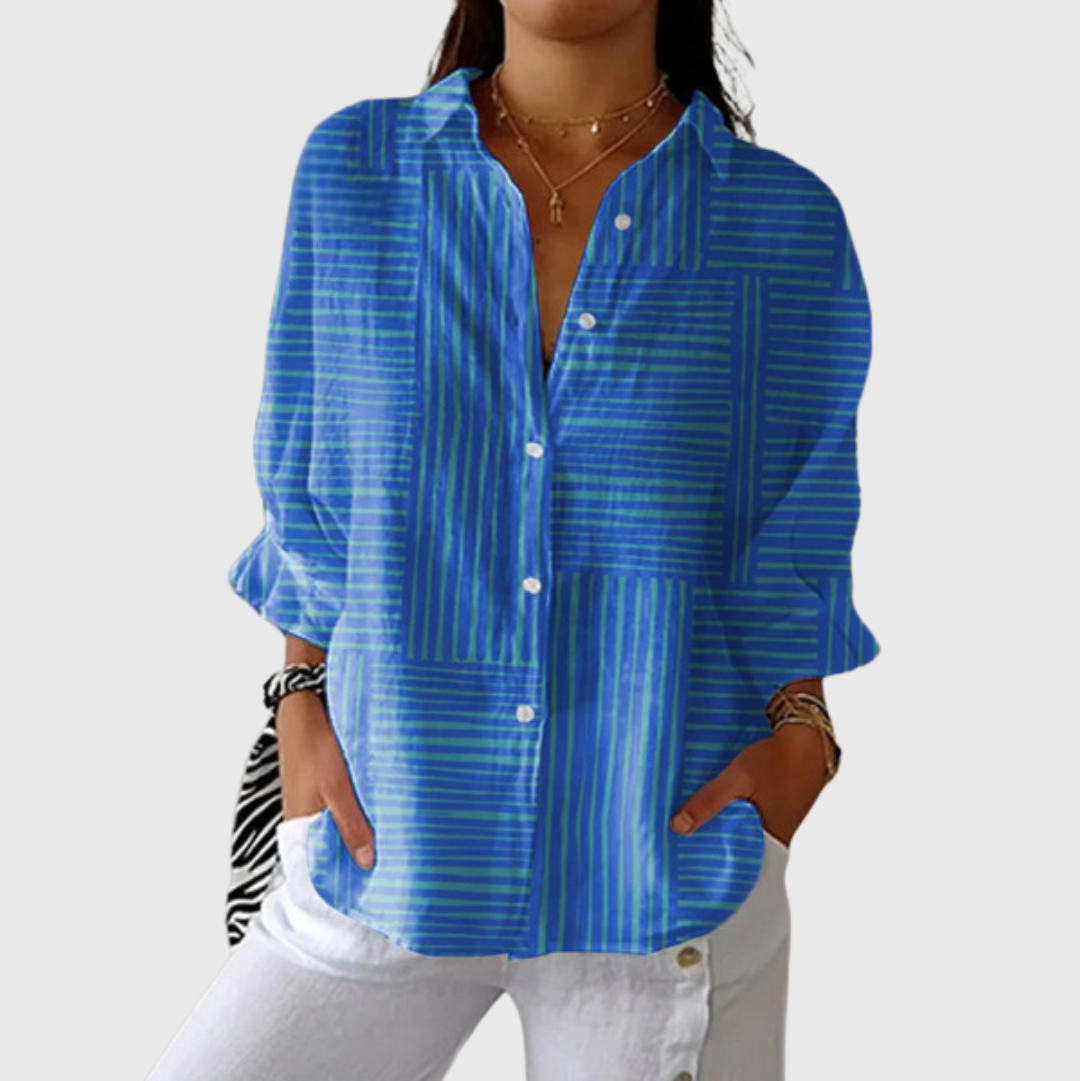 Lichte en kleurrijke bedrukte blouse