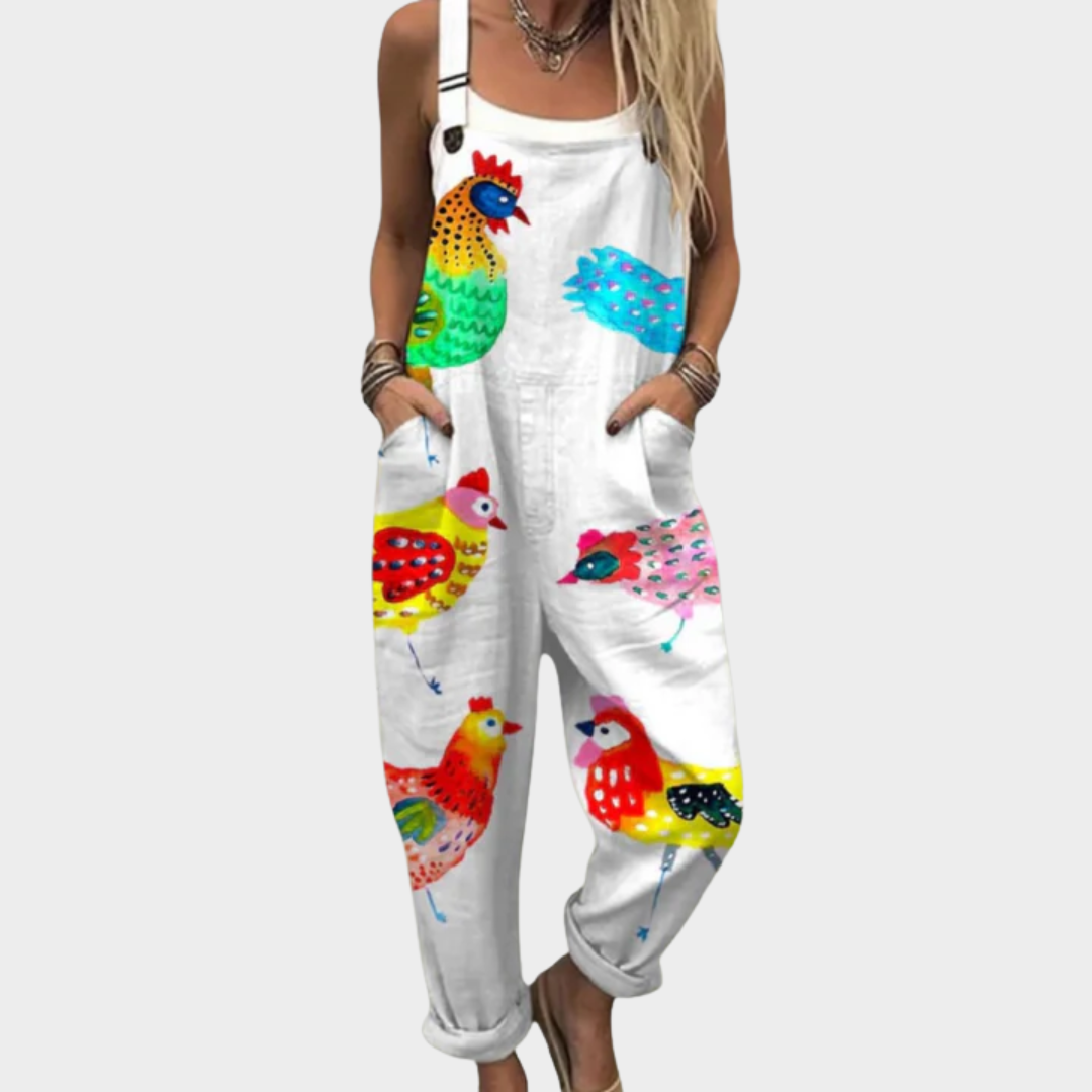 Comfortabele gedrukte overall
