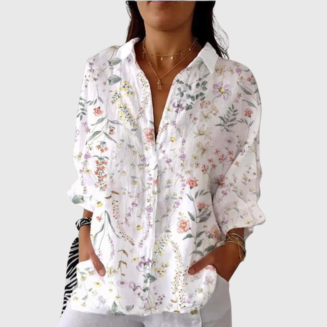 Lichte en kleurrijke bedrukte blouse