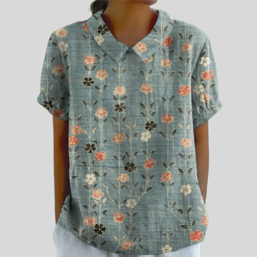 Bloemige Comfortabele Elegante Top