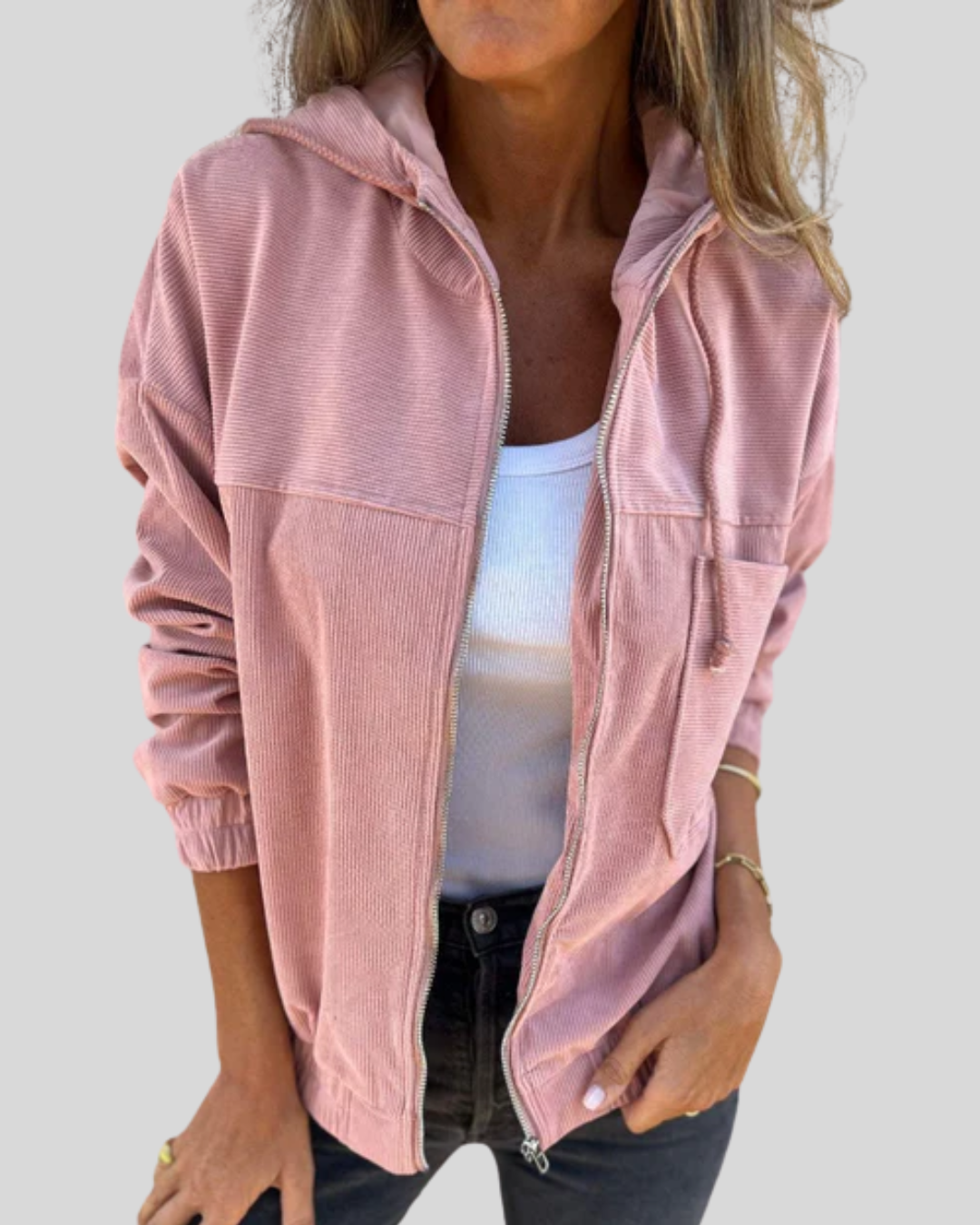 Mabel | Soft Gilet met Rits