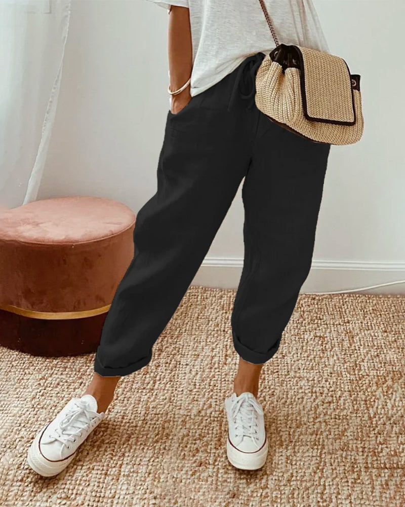 Elegante Comfortabele Vloeiende Broek