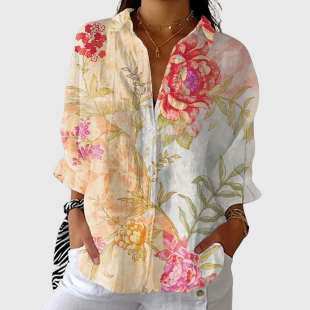 Lichte en kleurrijke blouse met print