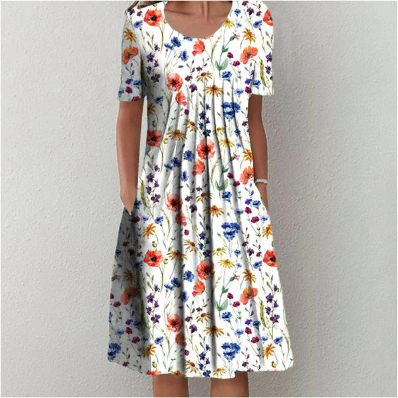 Hailey | Elegante en casual bloemenjurk met zakken