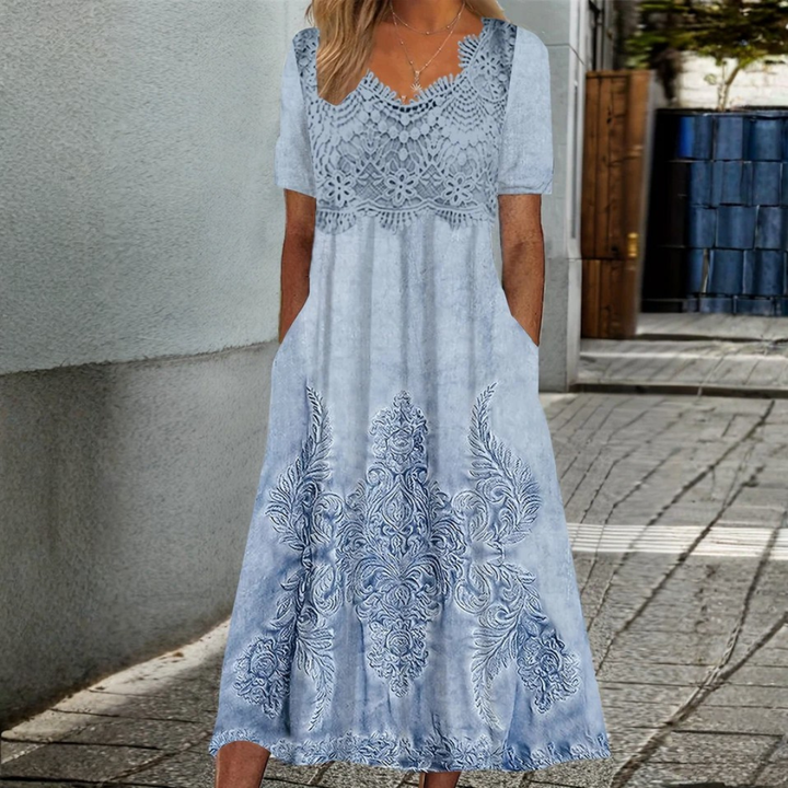 INDIGO | ELEGANTE MIDI BLOEMENJURK