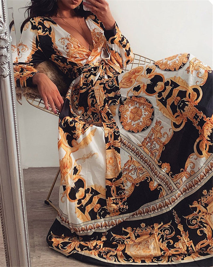 Faye - Boho Geprinte Jurk