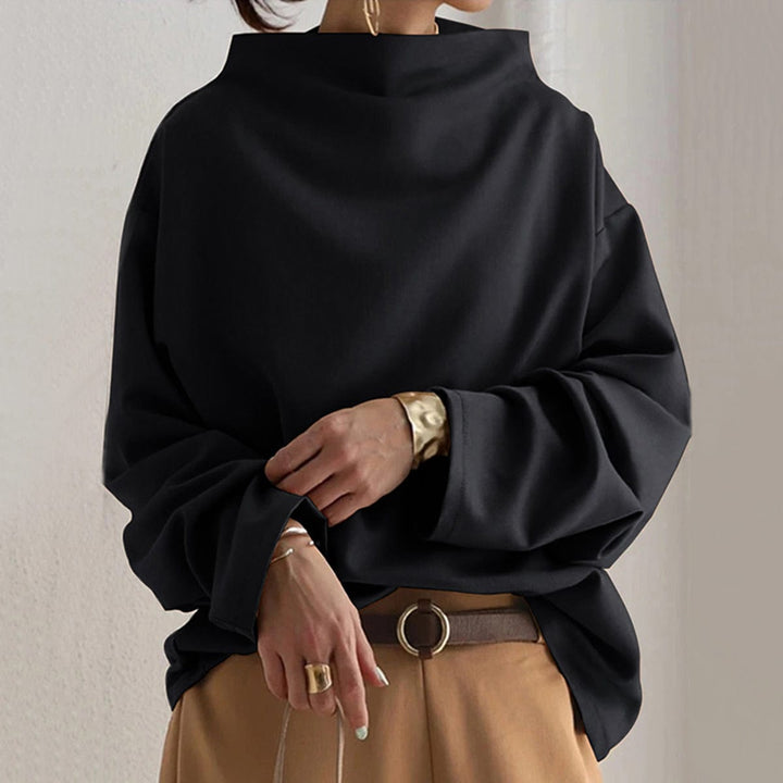 Lisa | Casual top met hoge kraag