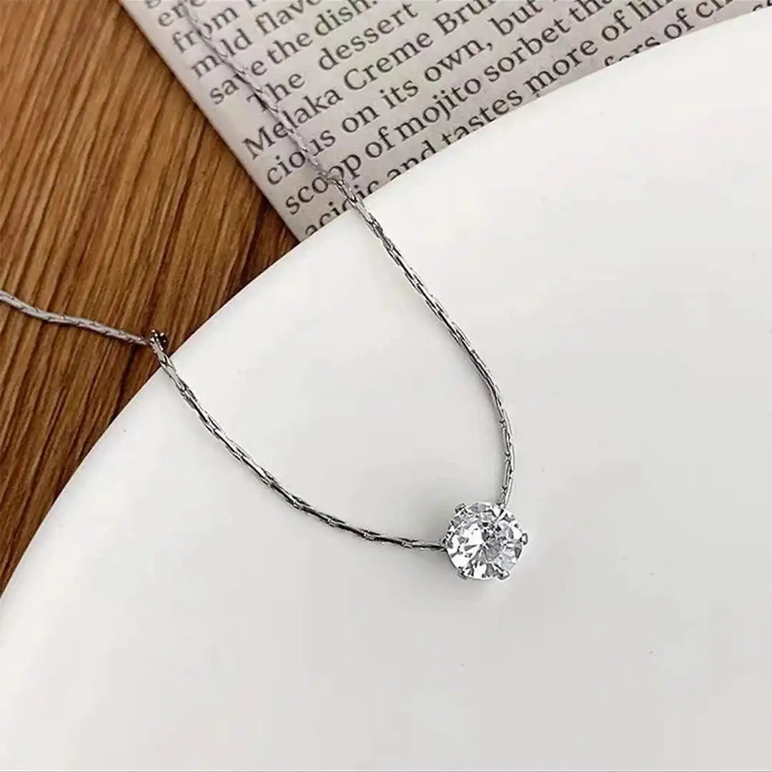 Fijne Solitaire Hanger Ketting